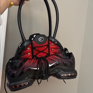 REMAKE BAG using Nike Air Max Plus Black and Red Sneakers